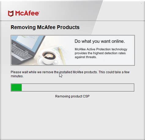 mcafee consumer product removal|como eliminar mcafee por completo windows 10.